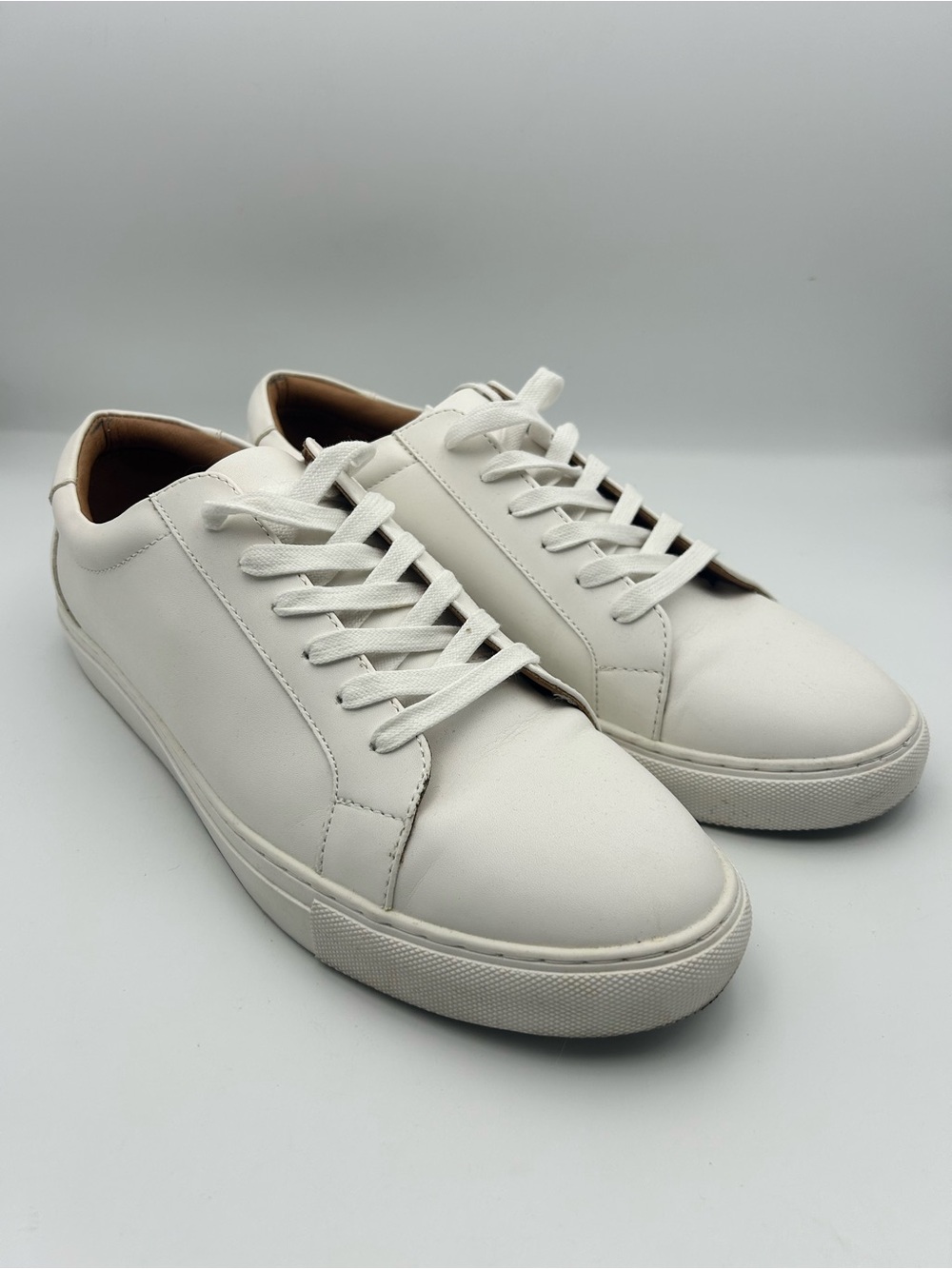 Goodfellow Men's White Leather Low-Top Sneakers